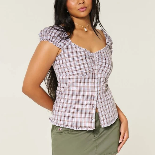 ultra-mini skirt Women's Hollister Ultra Low-Rise Denim Micro Mini Skort Hollister Co - Official $29