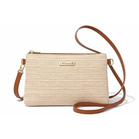 bag Women's Lightweight Woven Straw Crossbody Purse Walmart - LW Bloom $33.8