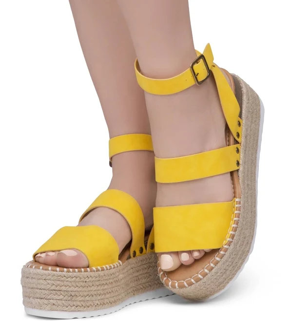 shoes Women's Open Toe Ankle Strap Platform Sandals Shoe Land $19.99