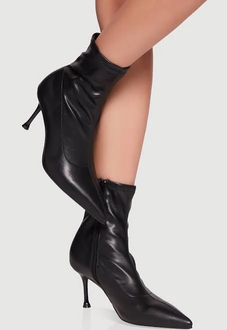 shoes Women's Pointed Toe Stiletto Heel Ankle Boots Rainbow Shops $10