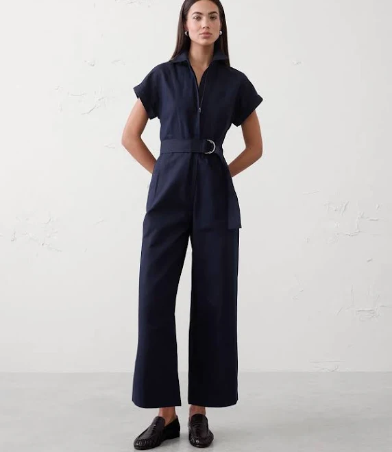 jumpsuit Women's Preppy Linen-Blend Jumpsuit Banana Republic Factory $72