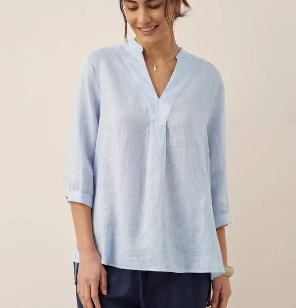 linen outfits Women's Relaxed Linen Dress Shirt Linticoshop $79.9