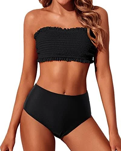 swimwear Women's Strapless Bandeau Bikini Set Yonique Swimsuits $31.99