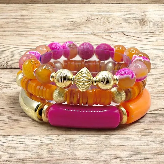 accessory Women's Stretch Gemstone Bracelet Etsy - Seller $18
