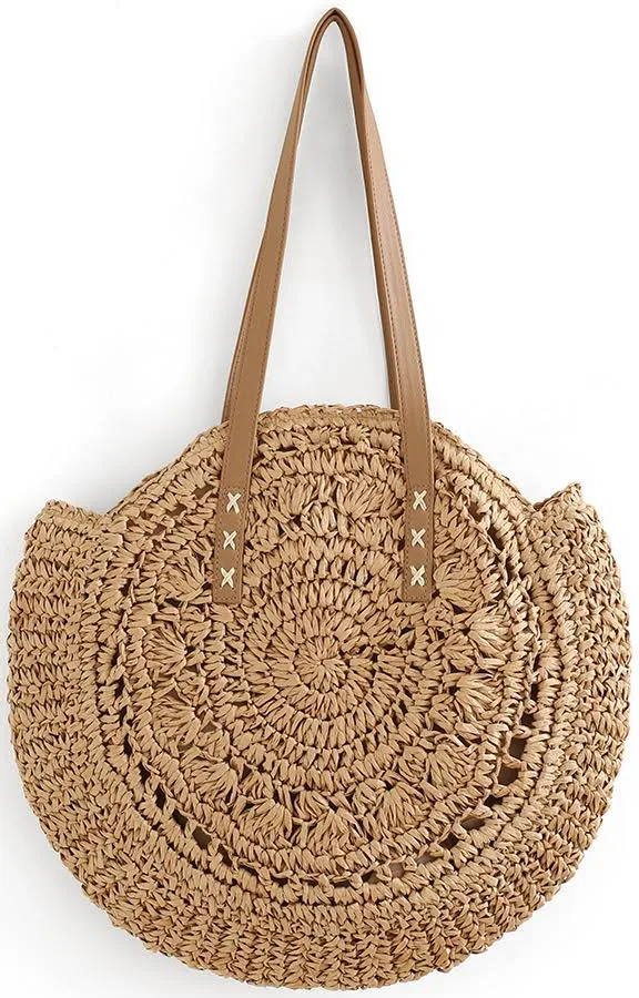 bag Woven Straw Round Shoulder Bag Chicwish $36.9
