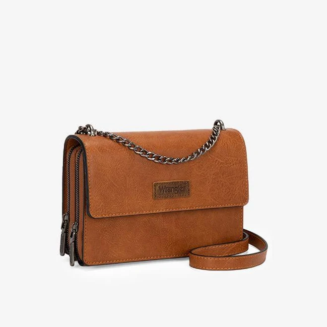 bag Wrangler Flap Crossbody Purse in Full-Grain Leather Montana West $39.99