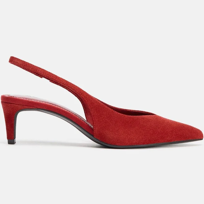 shoes Zara Leather Slingback Heels Zara USA $79.9