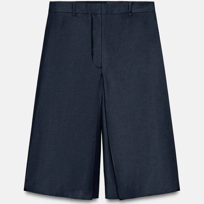 shorts Zara - Long Bermuda Shorts with Pockets - L - Navy Blue - Women Zara USA $99.9