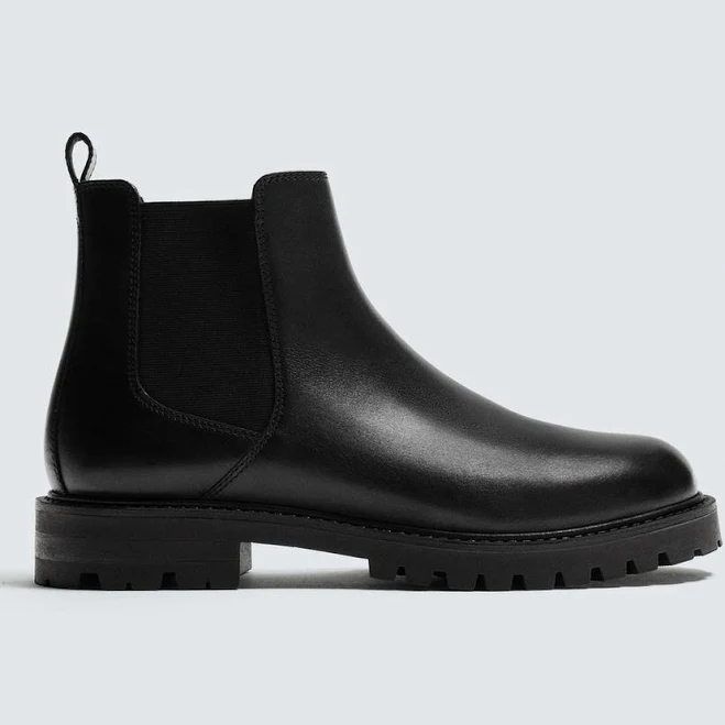 shoes Zara Men's Leather Chelsea Boots Zara USA $109