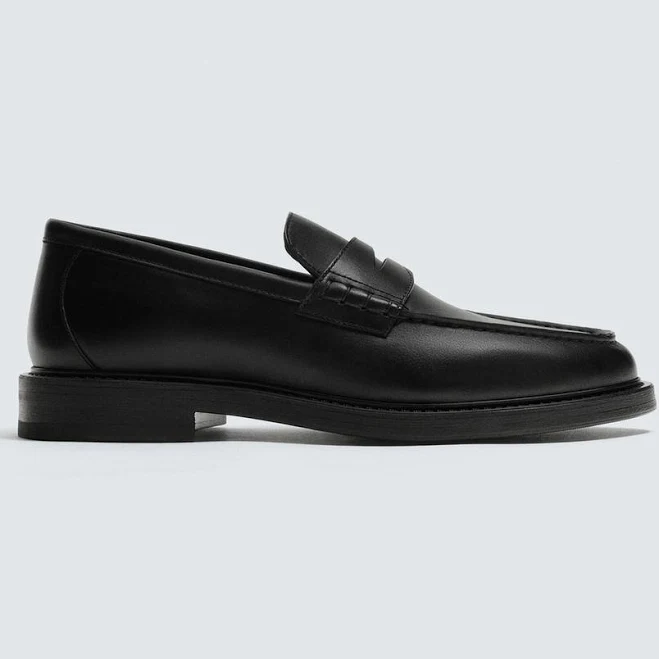 shoes Zara Men's Leather Penny Loafers Zara USA $129