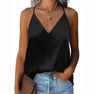 innerwear Zeagoo Women's Silk Satin V-Neck Sleeveless Tank Tops Target $17.69