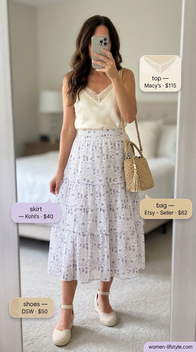 trendy summer outfit for women over 40 2026 outfit idea - fashion styling inspiration