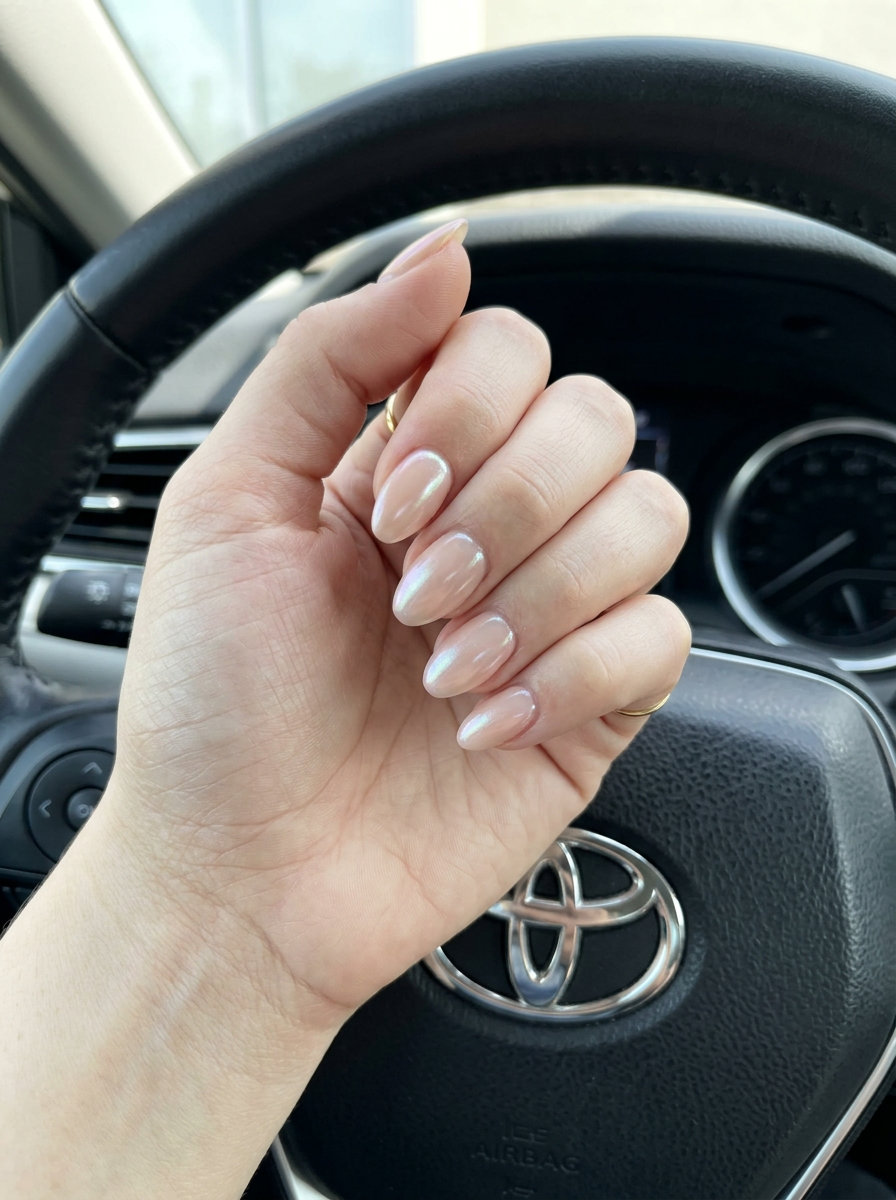 Natural Glow Almond Glaze nails for almond summer nails 2026 for fair skin. Clean, polished look for everyday.
