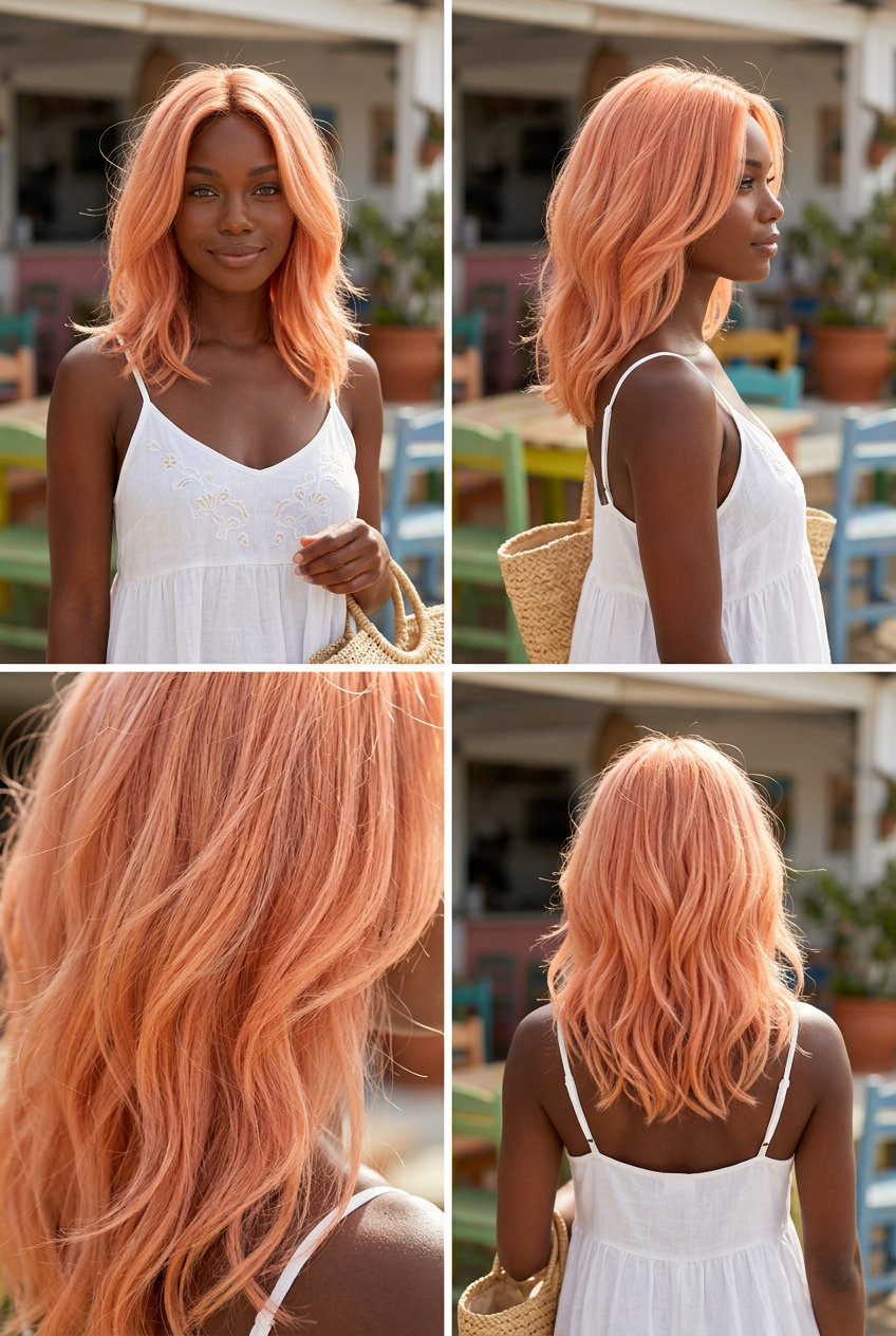 collarbone apricot crush lob with soft internal layers for summer waves