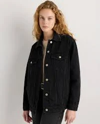 denim jacket 100% Organic Cotton Oversized Denim Jacket Quince $60