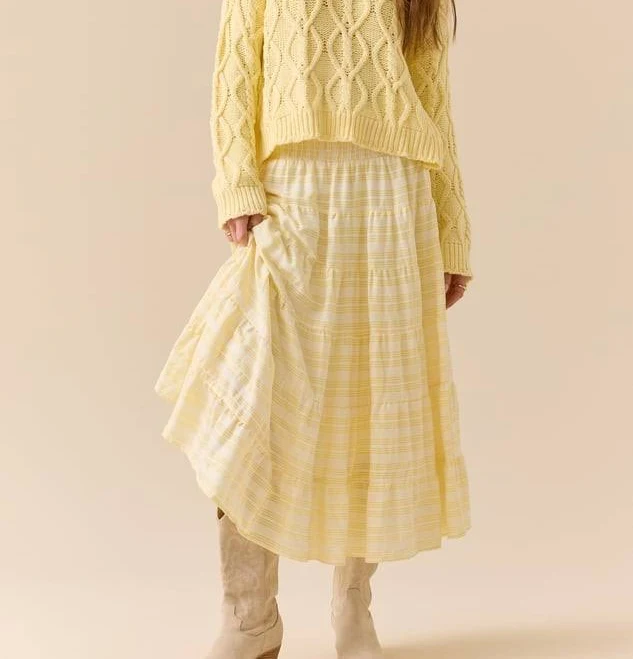 skirt Altar'd State Millie Tiered Midi Skirt Altar'd State $28.99