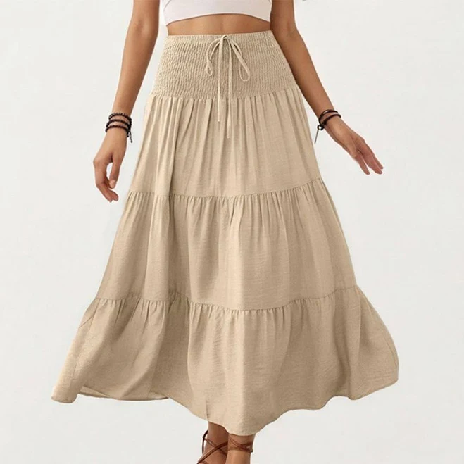 skirt Anna-Kaci Smocked Waist Tiered Midi Skirt Kohl's $42