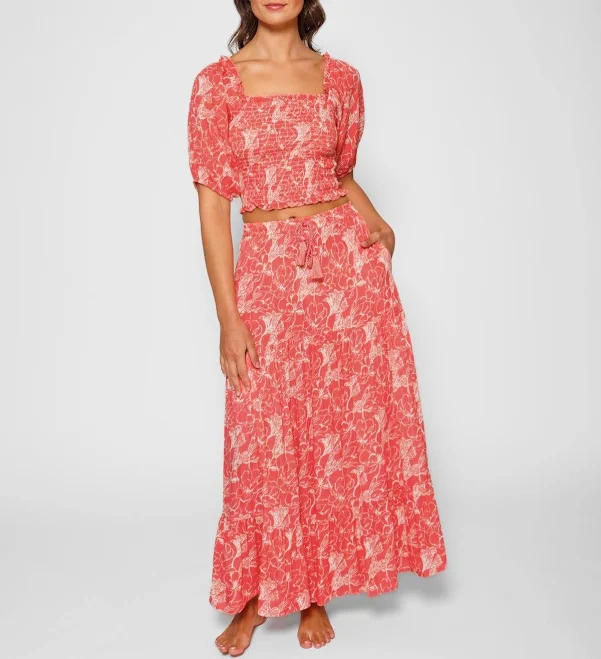 skirt Bloom Long Tiered Maxi Skirt Koy Resort $41.18
