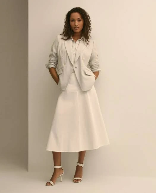 skirt Brooks Brothers Women's Cotton Sateen A-Line Skirt Brooks Brothers $138