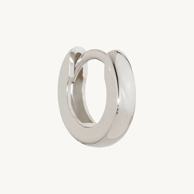 accessory Catbird Jewelry Chubby Huggy Silver Hoop Earrings Catbird $68