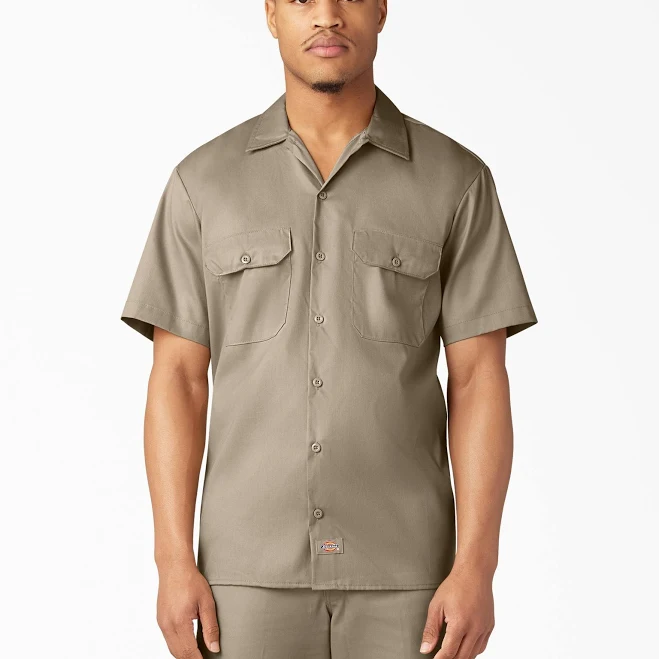 top Dickies Men's Flex Relaxed Fit Short-Sleeve Twill Work Shirt Dickies.com $29.99