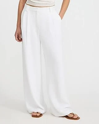 pants Express Women's Signature Crepe High Waisted Relaxed Trouser Express $44