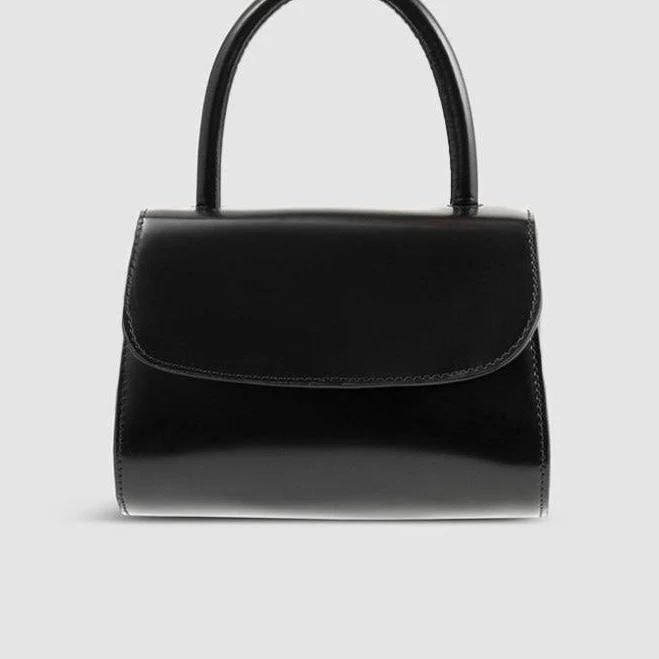 bag Far Women's Mini 2.0 Semi Patent Leather Top-Handle Bag BY FAR $442