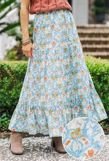 skirt Floral Maxi Skirt The Mint Julep Boutique $50