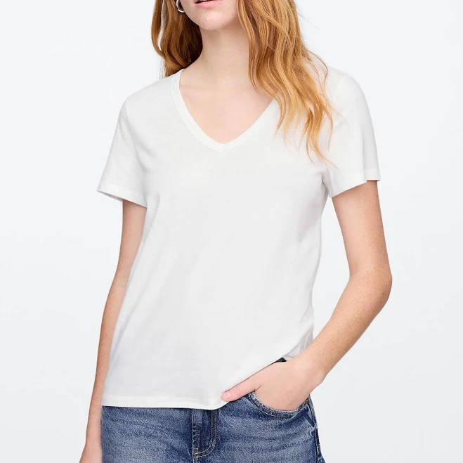 top Gap Women's Favorite V-Neck T-Shirt Gap Factory $11.99