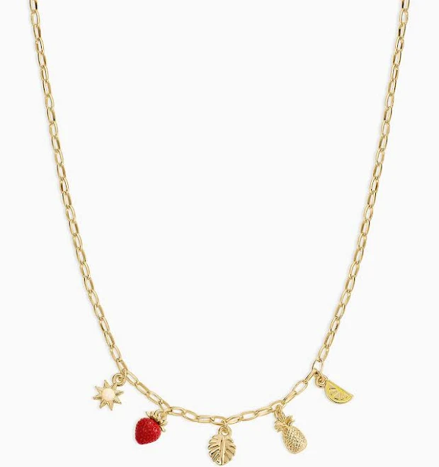 accessory Gorjana Women's Summer Mini Charm Necklace in 18k Gold gorjana $90