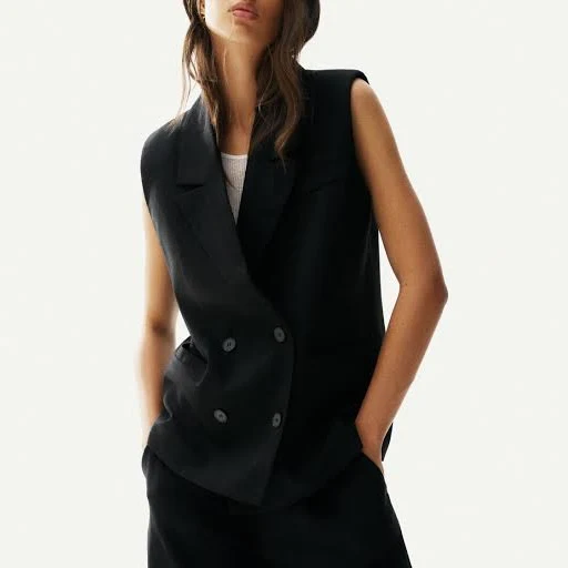 vest H&M Ladies Linen-Blend Vest H&M $44.99