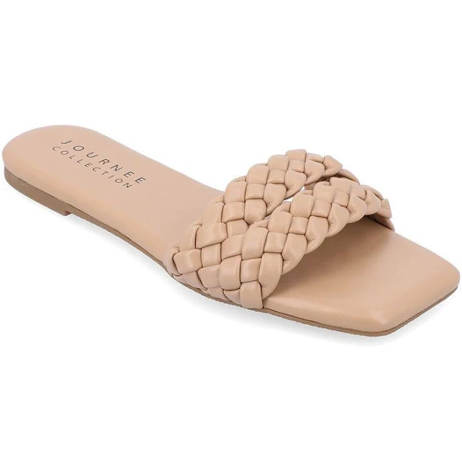 shoes Journee Collection Women's Sawyerr Braided Slide Sandals Kohl's $38.99