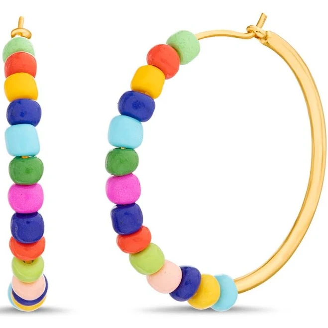 accessory Kensie Women's Beaded Hoop Earrings Macy's $16.8