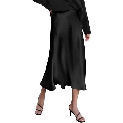 skirt LEVEN Sixteen Women's High Waist Satin A-Line Skirt Target $78.99