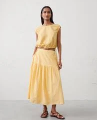 skirt Linen-Blend Tiered Midi Skirt gapfactory.com $78