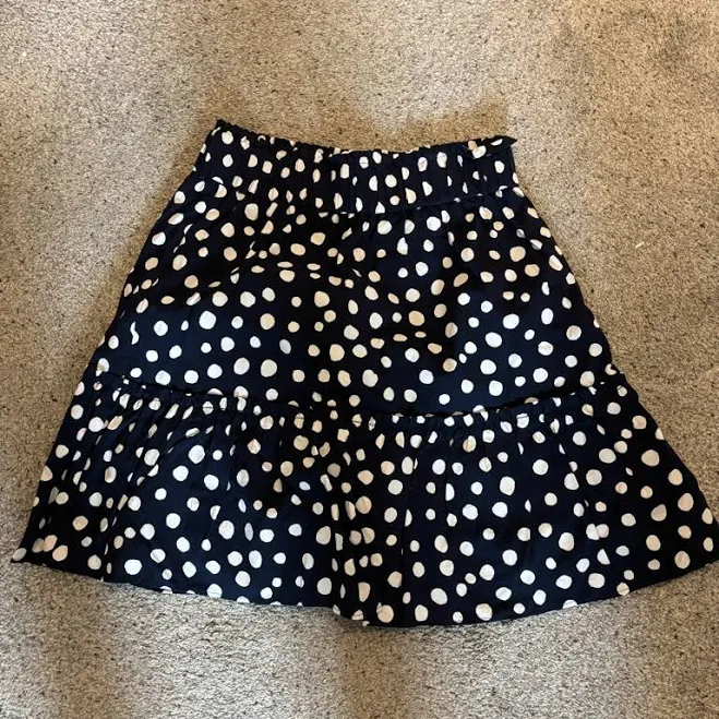 skirt Loft Skirts | Loft Navy And White Polka Dot Tiered Mini Skirt | Color: Blue/White | Size: Xs | Jennavalocchi's Closet Poshmark $20