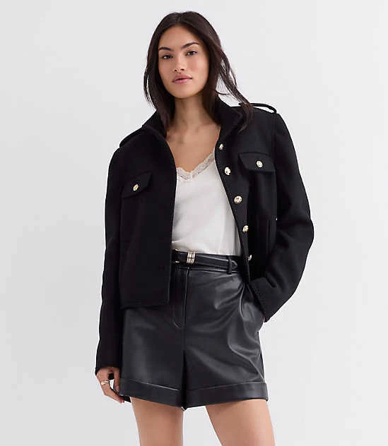 shorts Loft Women's Cuffed Faux Leather Shorts LOFT $16.95