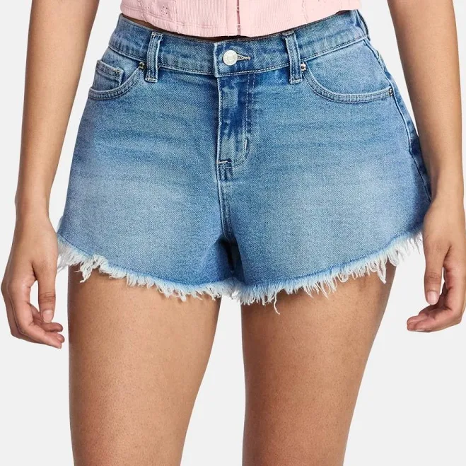 shorts Madden NYC Women's Frayed Denim Shorts Walmart $9.13