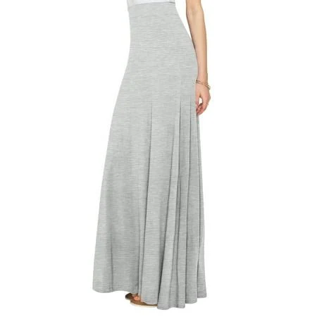 maxi skirt Made by Johnny Women's Solid Maxi Skirt with Elastic Waist Band XS Heather_grey, Gray Walmart - Made by Johnny Group, Inc. $21.95