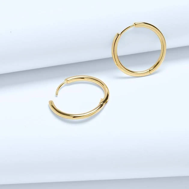 accessory Madewell Demi-Fine Medium Hoop Earrings in 14K Gold Madewell $51
