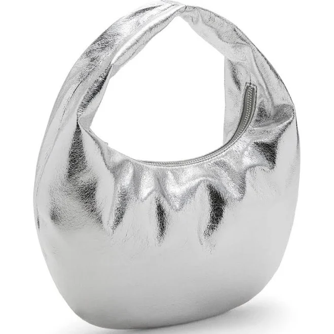 bag MANGO Teenage Girl Metallic Faux Leather Top Handle Bag Nordstrom $59.99
