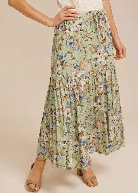 skirt maurices Women's Floral Tiered Maxi Skirt Maurices $27.99