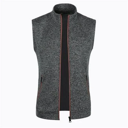 vest Men's Lightweight Fleece Golf Vest with Zip Pockets Walmart - LuQiGuo $11.1