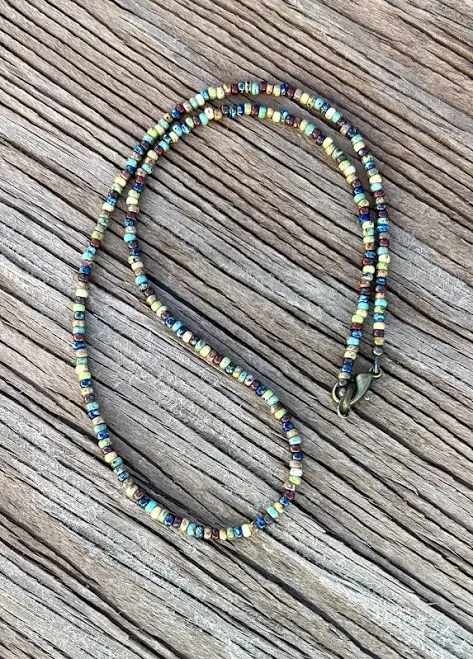 accessory Minimalist Seed Bead Necklace Etsy - SnowflakeEclecticArt $18.85