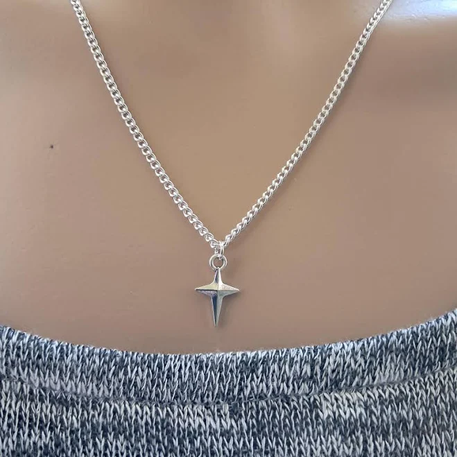 accessory Minimalist Silver Star Charm Necklace Etsy - nikajewellerybox $11.26