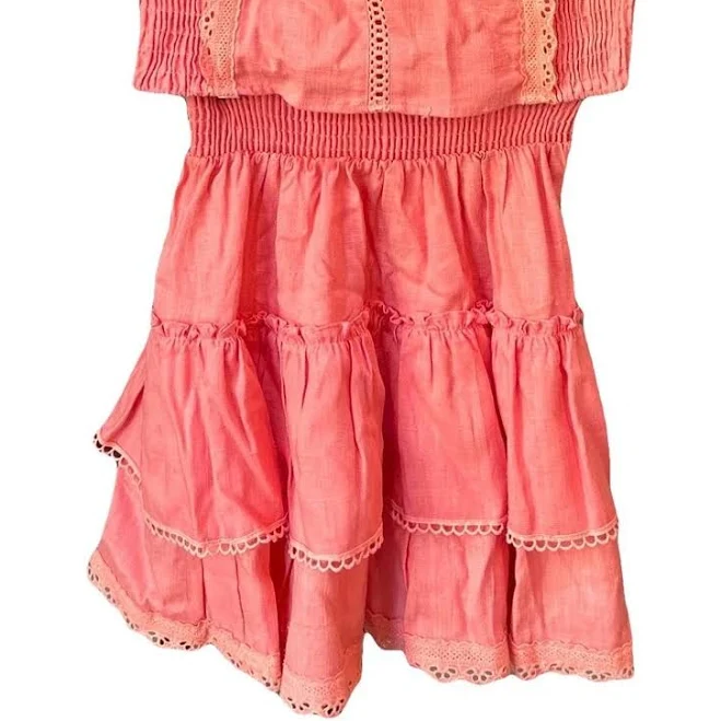 skirt Misa Linen Tiered Ruffle Mini Skirt Vestiaire Collective $87