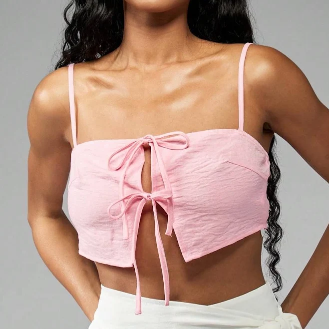 top Missguided Double Bow Front Cami Crop Top missguided $4.96