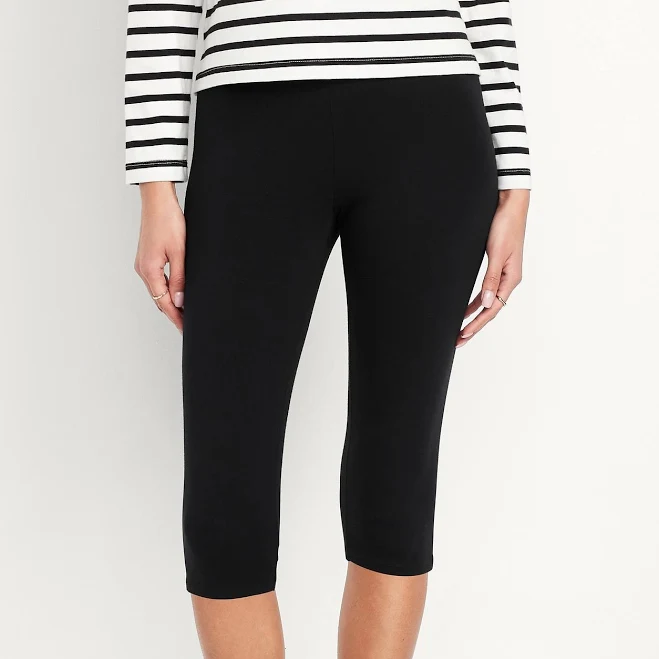 leggings Old Navy Women's High-Waisted Layering Capri Leggings Old Navy $10