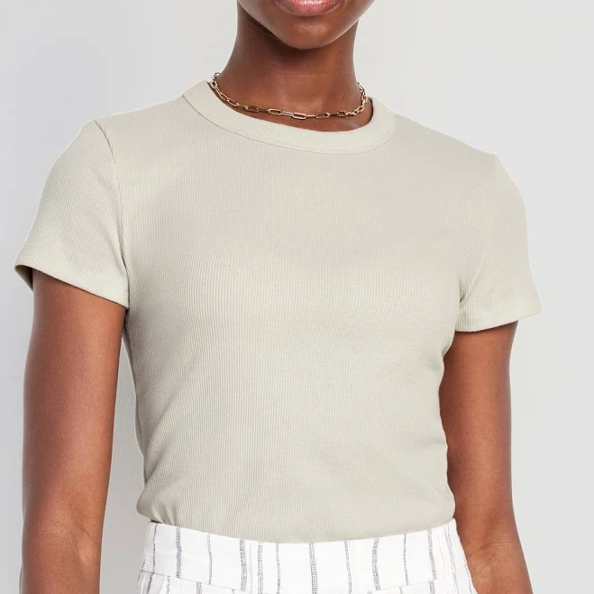 top Old Navy Women's Snug Crop T-Shirt - Blue - Plus Size 2X Old Navy $8.49