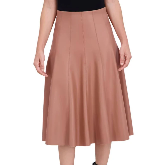 skirt Ookie & Lala Supersoft Faux Leather Flounce Midi Skirt Nordstrom Rack $21.99